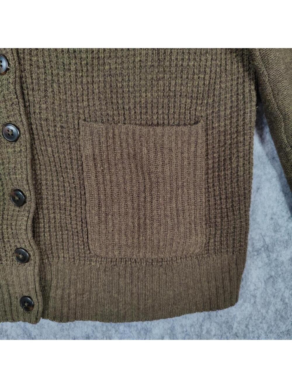 Madewell Olive Brown Wool \University Cardigan - Medium - Picture 4 of 8